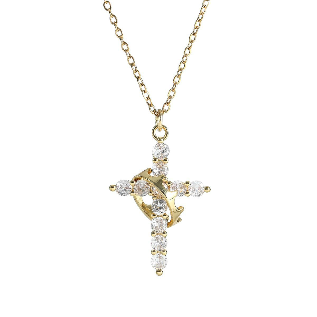Crown Cross Necklace My Store