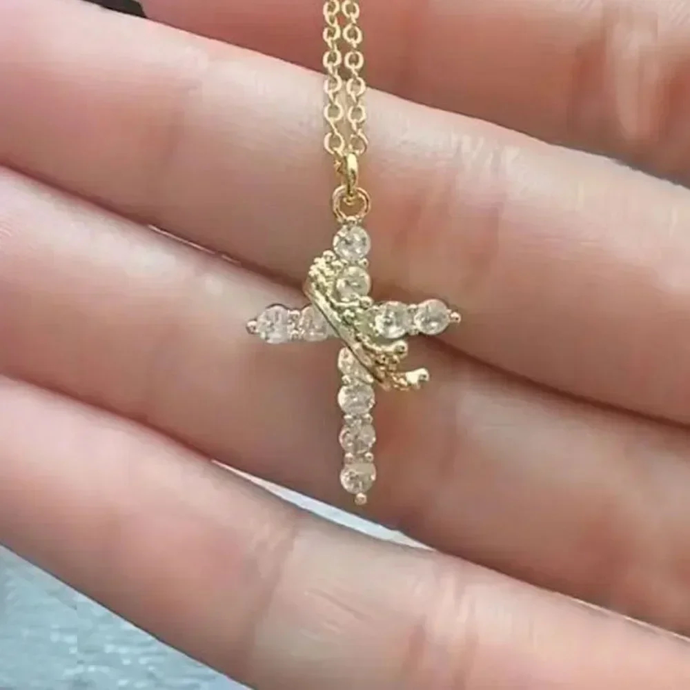 Crown Cross Necklace My Store