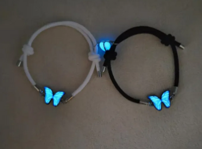 Blue Luminous Butterfly Necklace