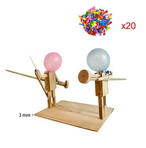 Handmade Balloon Heads Wooden Fighter Puppets My Store