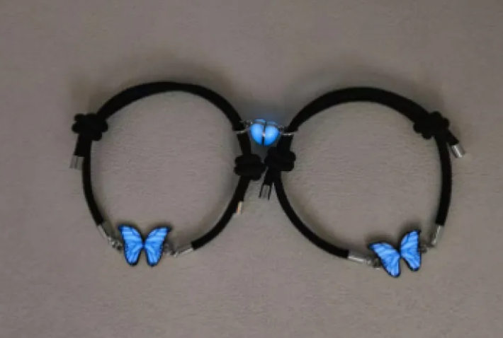 Blue Luminous Butterfly Necklace