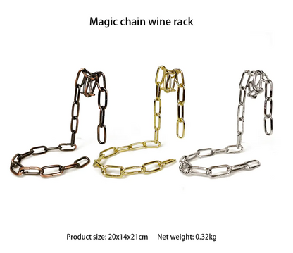 Magic Iron Chain Wine Bottle Holder My Store