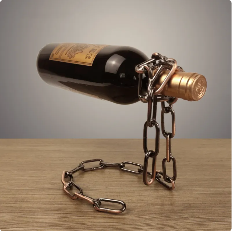 Suspension Chain Wine Rack Metal Holder My Store